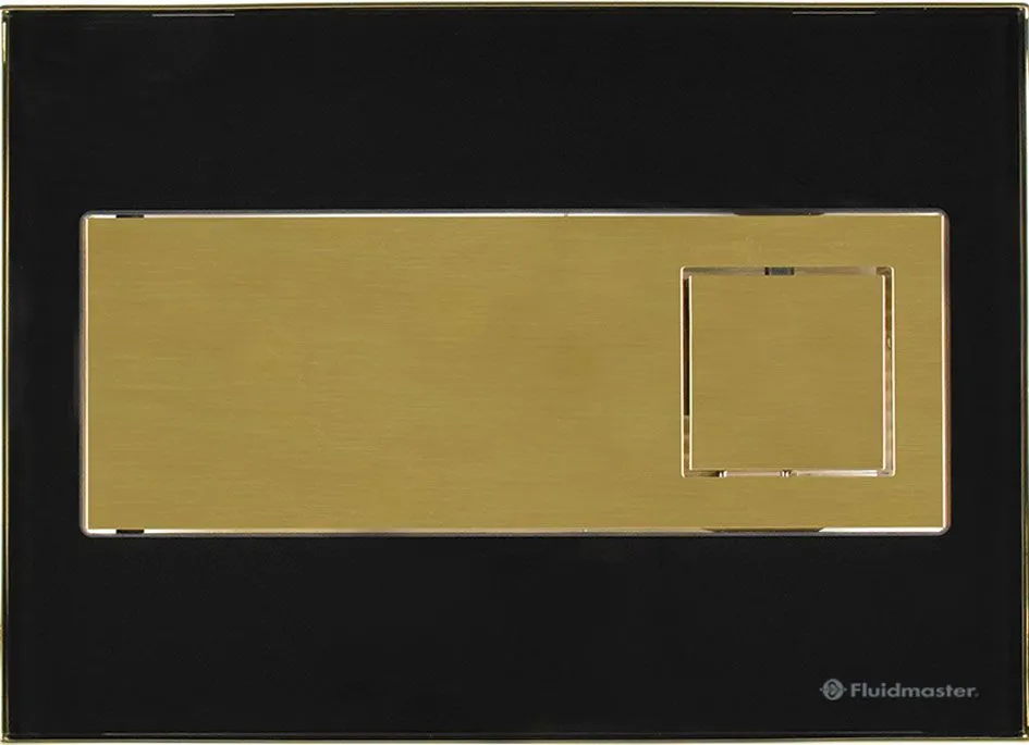 Flush plate Enthuse, glass, black/gold