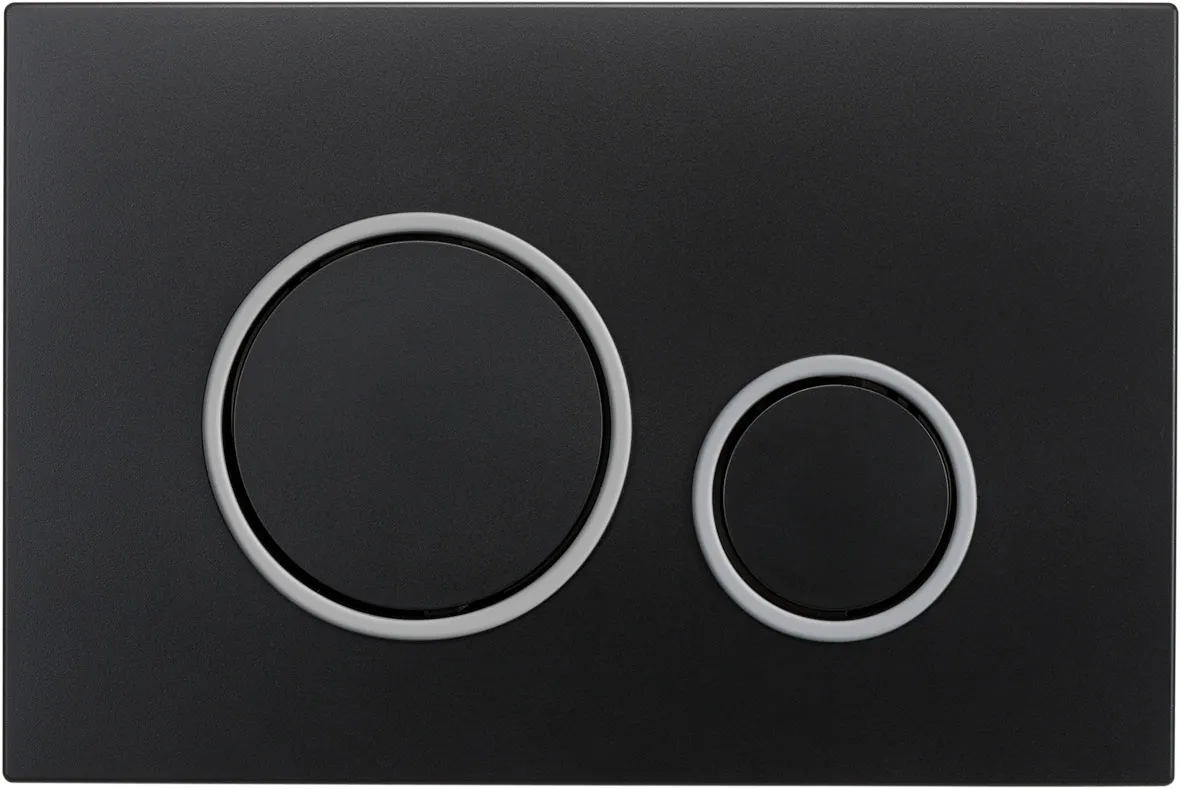 Flush plate Soul, black with chrome rings