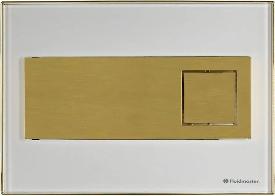 Flush plate Enthuse, glass, white/gold