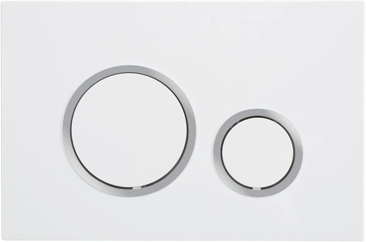 Flush plate Soul, white with chrome rings