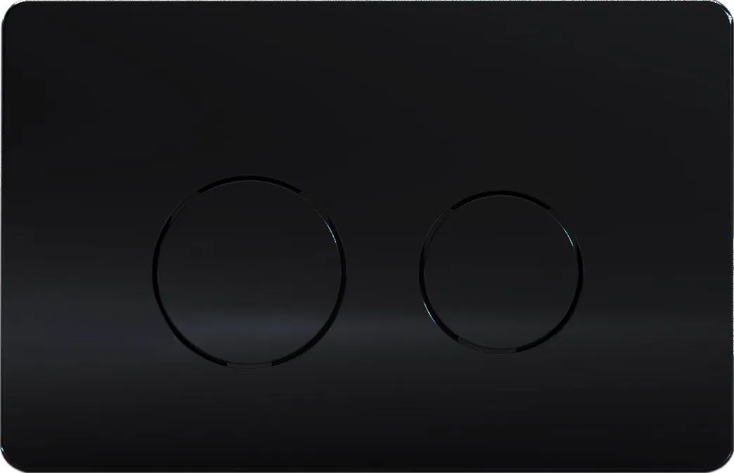 Flush plate Shine, black