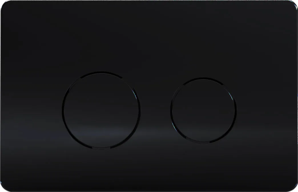 Flush plate Shine, black